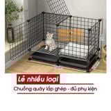  Lưới Sắt, Tấm Nhựa Lắp Ghép Làm Chuồng Quây Thú Cưng 