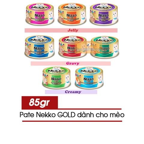  Pate Nekko Gold Cho Mèo Mọi Lứa Tuổi Lon 85g (Thái Lan) - Nhiều Vị 