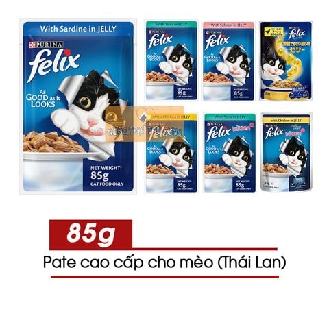  Pate Cho Mèo Cao Cấp Felix Purina (Thái Lan) 70g - Nhiều Vị 