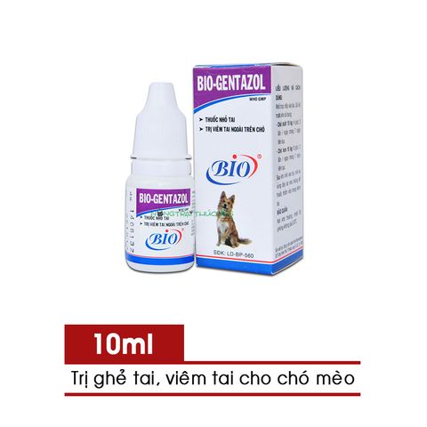  Nhỏ tai cho chó bị viêm tai Bio-Gentazol - 10ml 