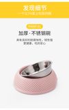  Bát Ăn Tròn Kèm Bát Inox Cho Chó Mèo (Bát Tim) 19cm 