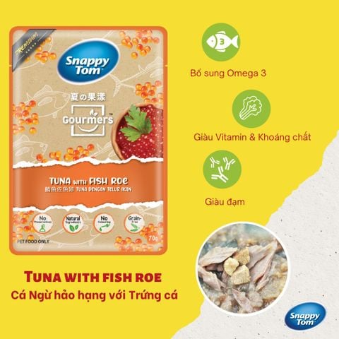  [HOT] Pate Snappy Tom Trái Cây Mix Cá Ngừ Cao Cấp 70g - Đủ 8 Vị 