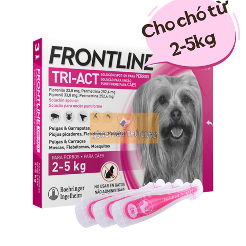  Nhỏ Gáy Frontline Tri-Act Diệt Ve Rận Bọ Chét, Xua Ruồi Muỗi Cho Chó- [1 TUÝP] 