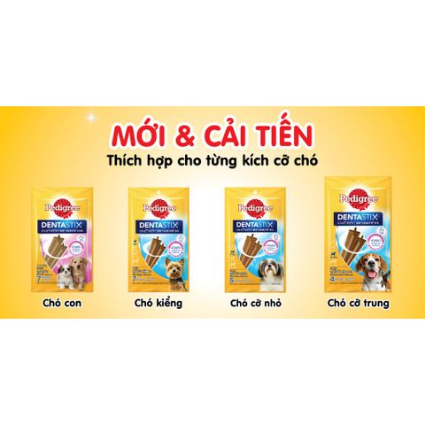  Bánh Xương Gặm Sạch Răng Pedigree Dentastix - Mọi Kích Cỡ Chó 