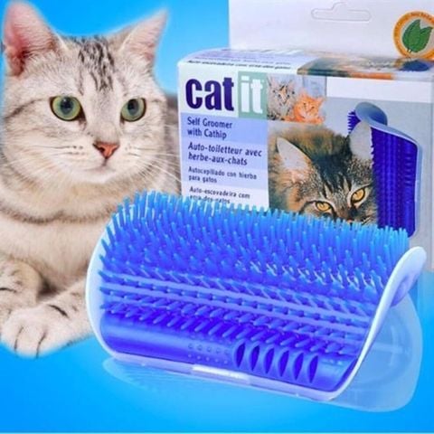  Bàn Chải Gãi Ngứa Cho Mèo Gắn Tường, Ghế, Kiêm Dụng Cụ Chải Lông (Cat It) 