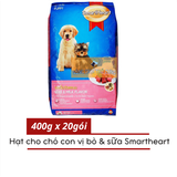  Hạt Chó con SMARTHEART Puppy - Vị Thịt Bò và Sữa - 400gr/1.5kg/3kg 