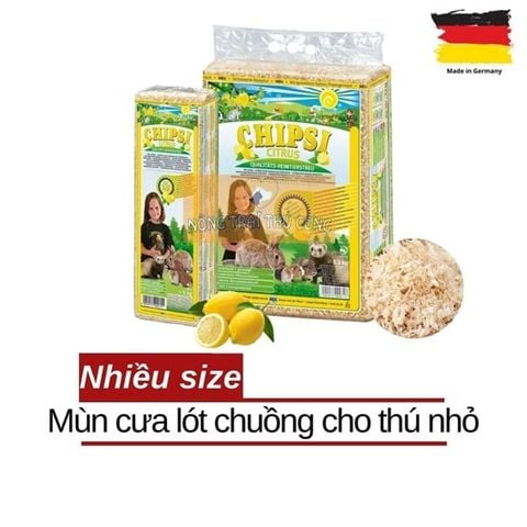  Mùn Cưa Lót Chuồng CHIPSI CITRUS Hamster, Thỏ, Bọ (Hương Chanh) - 1kg/3.2kg 