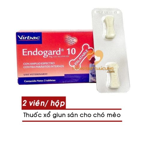  Tẩy Xổ Giun Sán Endogard (Pháp) Chó Mèo 1 Hộp (2 Viên) 