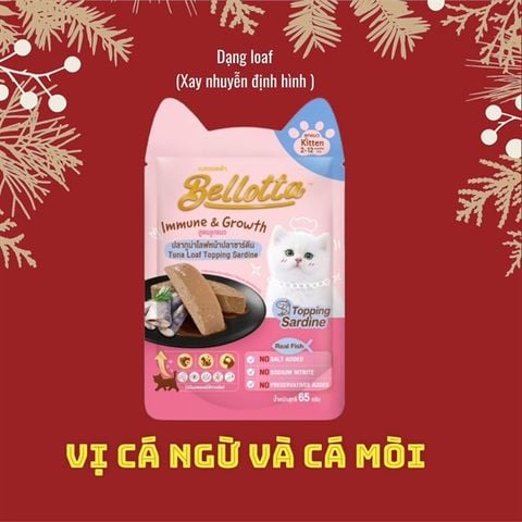  Pate Cho Mèo Lớn Bellotta - Gói 85g - Nhiều vị 