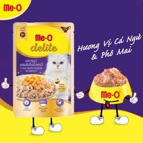  Pate Cho Mèo Me-O Delite (Cao Cấp) Gói 70Gr 