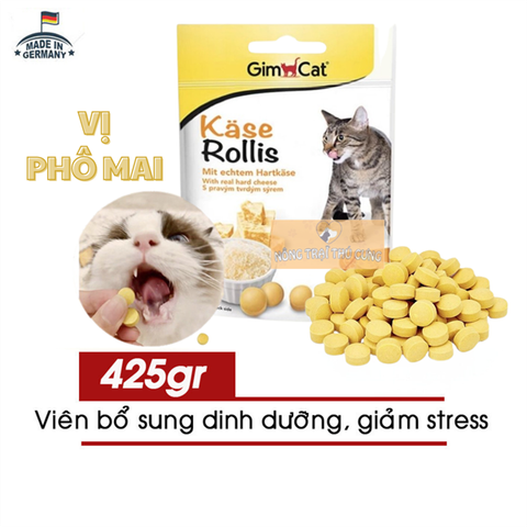  Phô Mai Viên Gimcat Kase Rollis Cho Mèo 40/140/425g 