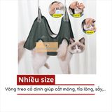  Võng Treo Giữ Chó Mèo Khi Cắt Móng, Vệ Sinh, Tắm Sấy - Nhiều Size (Kèm Móc) 