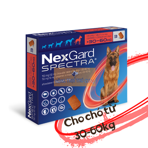  Viên NexGard SPECTRA Trị Nội Ngoại Ký Sinh Trùng Cho Chó 