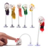  Đồ Chơi Chuột Lò Xo Dính Tường Cho Mèo - Nhiều Màu 