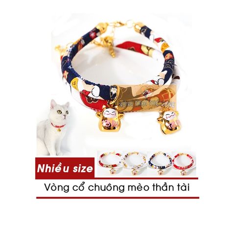  Vòng cổ chuông mèo thần tài cho Chó Mèo - Nhiều size 