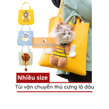  Túi Xách Vận Chuyển Chó Mèo Lộ Đầu Thoáng Khí - Nhiều Màu 