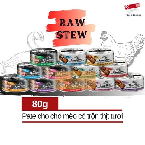  Pate Absolute Holistic Raw Stew 80g (Mix Thịt Tươi) Cho Chó Mèo 