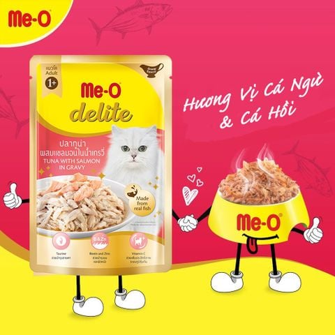  Pate Cho Mèo Me-O Delite (Cao Cấp) Gói 70Gr Đủ 6 vị 