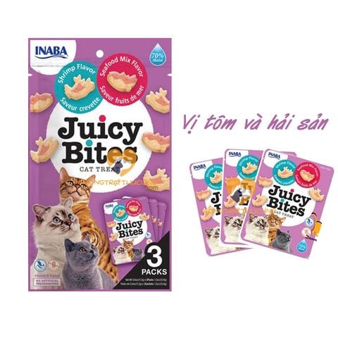  Snack - Bánh Thưởng Mèo INABA JUICY BITES - 11.3g - Nhiều Vị 