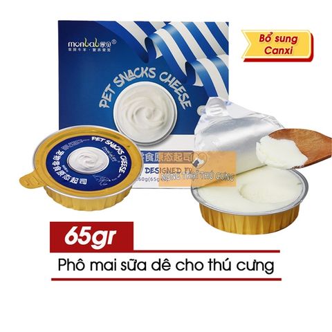  Phô Mai Sữa Dê Monbab Cho Chó Mèo - 65g 