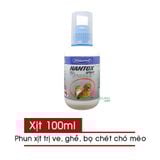  Phun Xịt Ve, Ghẻ, Bọ Chét Chó Mèo Hanvet Hantox Spray - 100ml 