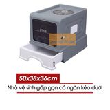  Nhà Vệ Sinh Gấp Gọn 2 Cửa Nhiều Màu Cho Mèo - 45x35x38cm 