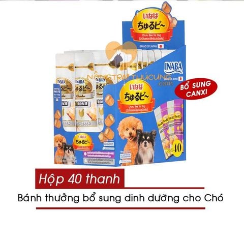  Bánh Thưởng Chó INABA nội địa Nhật 10g/ thanh (40 gói x 10g) - Nhiều vị 