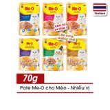  Pate Cho Mèo Me-O Delite (Cao Cấp) Gói 70Gr Đủ 6 vị 