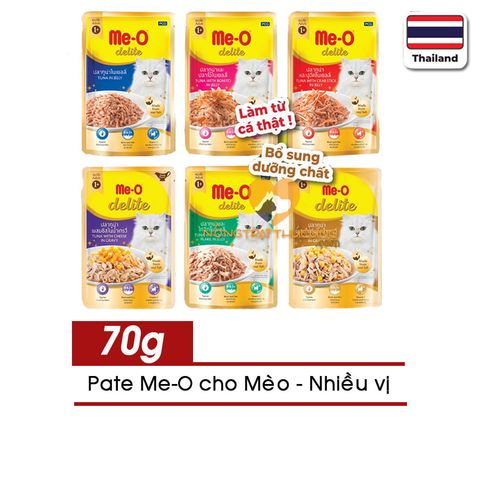  Pate Cho Mèo Me-O Delite (Cao Cấp) Gói 70Gr 