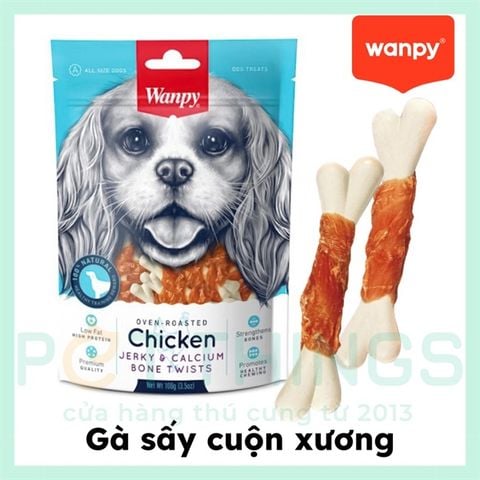  Bánh Thưởng - Xương Gặm Cho Chó Wanpy 100g 