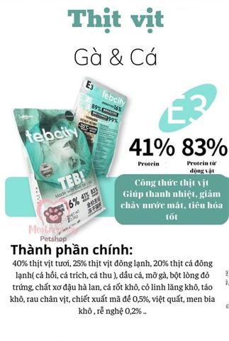  [BAO 9KG] Hạt Cho Mèo Mix Thịt Sấy Teb City - Đủ Vị 