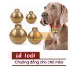  Chuông Đồng Vàng Đeo Cổ Chó Mèo - Nhiều Size 