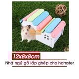  Nhà Ngủ Gỗ Mái Lượn Cho Hamster Tự Lắp Ráp 