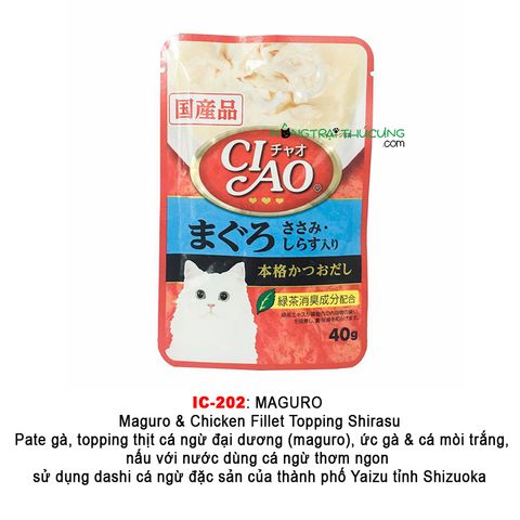  Pate Mèo CIAO Nhật gói 40g - Nhập Thái - nhiều vị 