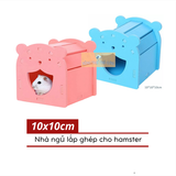  Nhà Ngủ Lắp Ghép Hình Gấu Cho Hamster 10x10cm 
