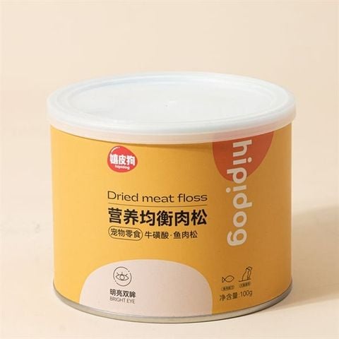  Ruốc Gà Cho Chó Mèo (Chà Bông Gà) Hipidog Cao Cấp Giúp Chó Mèo Ngon Miệng - Hộp 100g 