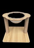  Cattree Bằng Gỗ Cho Mèo Có Vòng Kính Và Trụ Cào Móng 