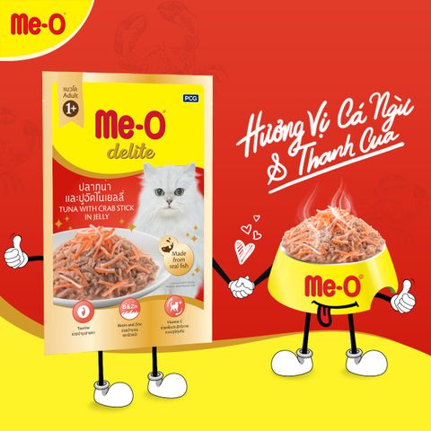  Pate Cho Mèo Me-O Delite (Cao Cấp) Gói 70Gr 