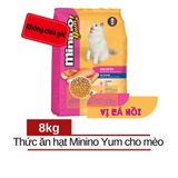  [BAO XÁ] Hạt Cho Mèo Mọi Lứa Tuổi Minino Yum Cá Hồi 8kg - [Nông Trại Thú Cưng] 