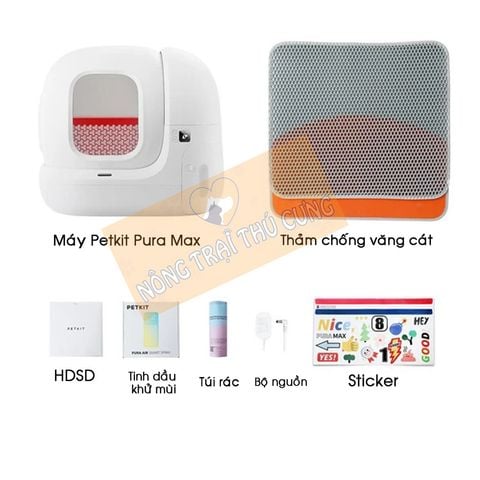  MÁY DỌN VỆ SINH TỰ ĐỘNG CHO MÈO - PETKIT PURA MAX (THẾ HỆ MỚI) - CHÍNH HÃNG - BẢN QUỐC TẾ CÓ APP - Đọc Thông Tin SP bên Dưới 