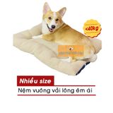  Nệm Chữ Nhật Cho Chó Mèo - Vải Lông (0- 40kg) 