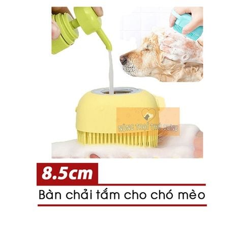  Bàn Chải Tắm/ Bông Tắm Tạo Bọt Cho Chó Mèo 