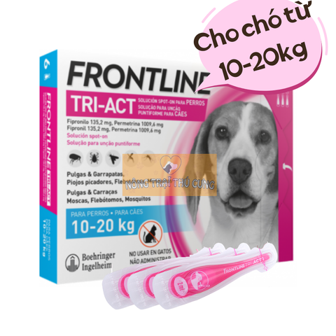  Nhỏ Gáy Frontline Tri-Act Diệt Ve Rận Bọ Chét, Xua Ruồi Muỗi Cho Chó- [1 TUÝP] 