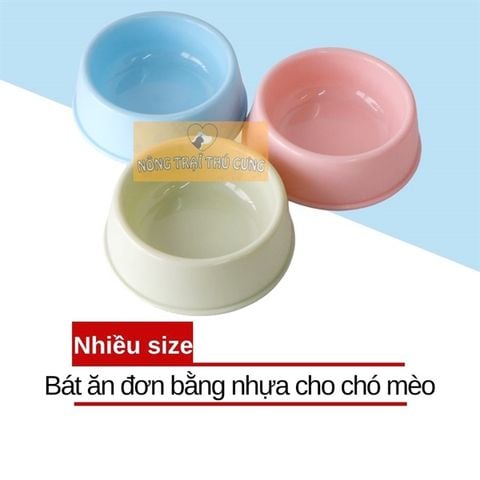  Bát Ăn Nhựa Cho Chó Mèo - Nhiều size 