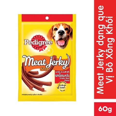  Bánh snack- Bánh Thưởng Cho Chó Pedigree Meat Jerky 80g - Nhiều Vị 