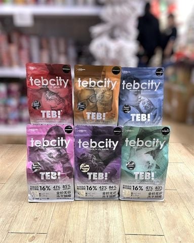  [BAO 9KG] Hạt Cho Mèo Mix Thịt Sấy Teb City - Đủ Vị 