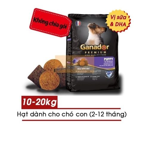  Hạt Cho Chó Con Ganador Sữa & DHA -10/20KG 