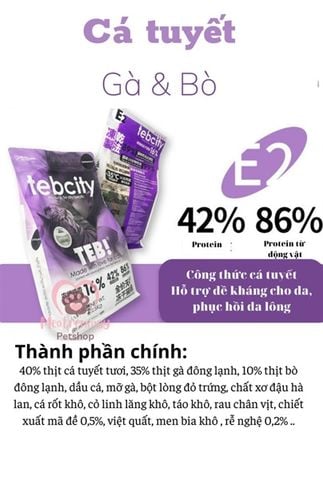  [BAO 9KG] Hạt Cho Mèo Mix Thịt Sấy Teb City - Đủ Vị 