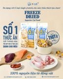  Thức Ăn Sấy Khô Cho Mèo CATIDEA 100g Đạm Cực Cao 98% Thịt 