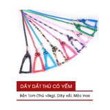  Dây Dắt Chó Mèo (1-3kg) Có Yếm - Loại mỏng - Nhiều Màu 